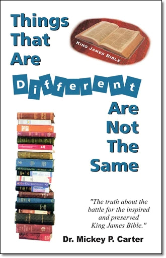Things That Are Different Are Not The Same - Dr. Mickey P. Carter